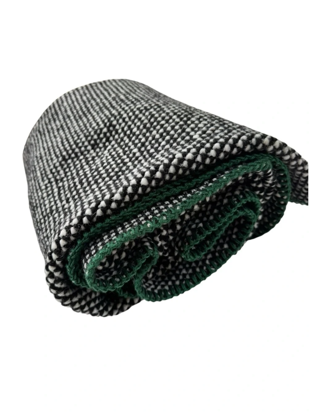 NEW Hearth & Hand with Magnolia Black Woven Stitched Edge Throw Blanket 50 x 60